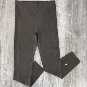 Sweaty Betty Leggings Olive Green Brown 7/8 Womens Size Medium